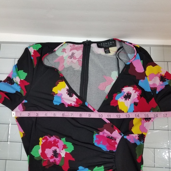 Laundry by Shelli Segal Floral Wrap Dress S Nwot - Picture 9 of 12